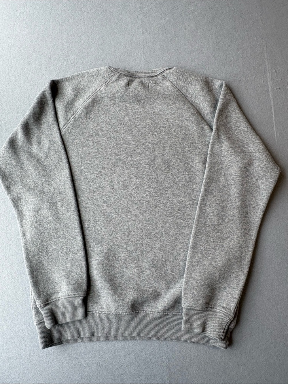 adidas Light Gray Crewneck Sweatshirt with White Trefoil unisex sz S - Picture 9 of 10